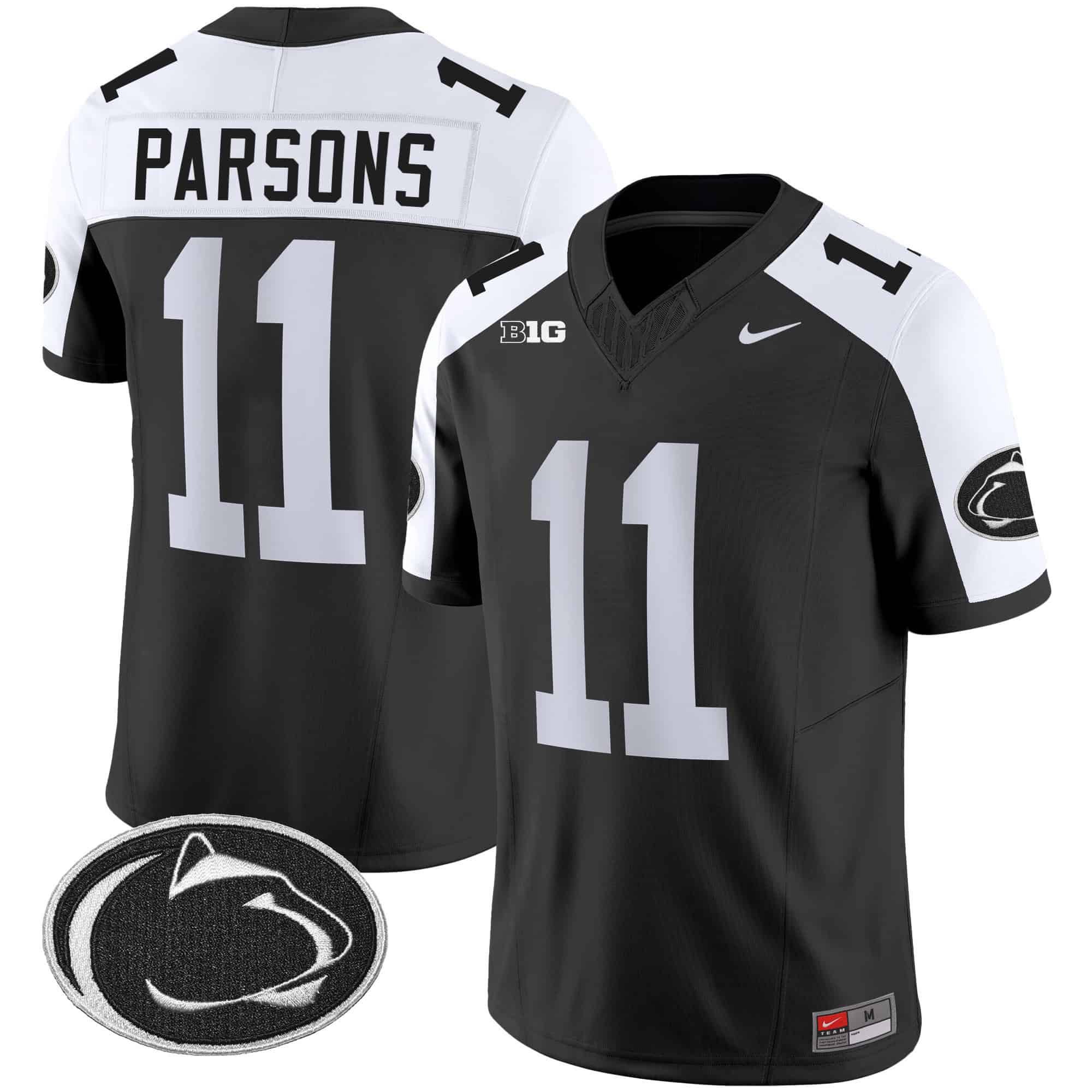 Men Penn State Nittany Lions #11 Parsons Black 2024 Nike Vapor Limited NCAA Jersey